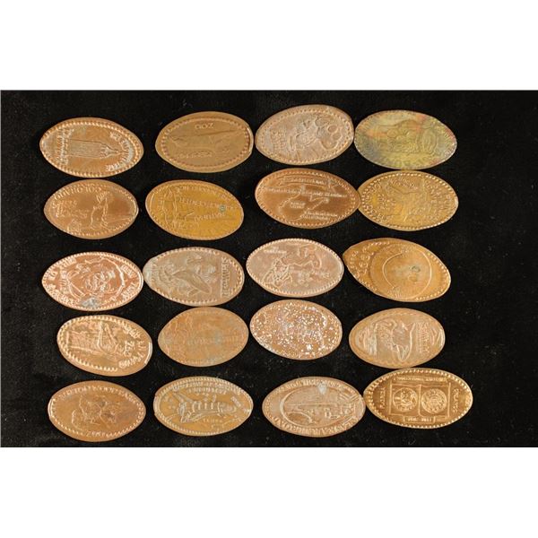20 ELONGATED CENTS: SEA WORLD, SAN ANTONIO ZOO,