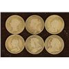 Image 2 : 6 GREAT BRITAIN SILVER 3 PENCE COINS. .252 OZ. ASW