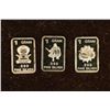 Image 1 : 3-1 GRAM SILVER PF INGOTS: KNIGHT, BULLDOG & SKULL