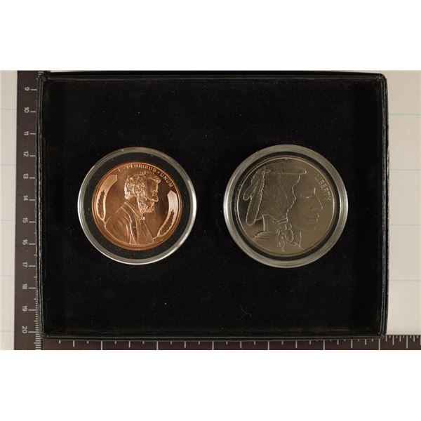 1 ADVP OUNCE COPPER AND NICKEL ROUND SET