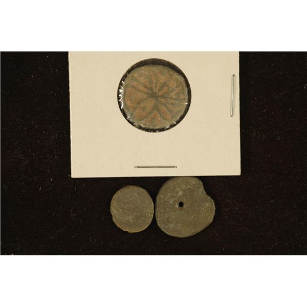 ANCIENT TO MEDIEVAL CLAY & LEAD MOLDED COIN SIZED