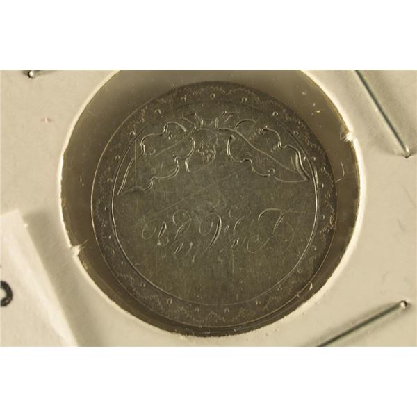 LOVE TOKEN ON 1853 SILVER SEATED LIBERTY DIME: KKT
