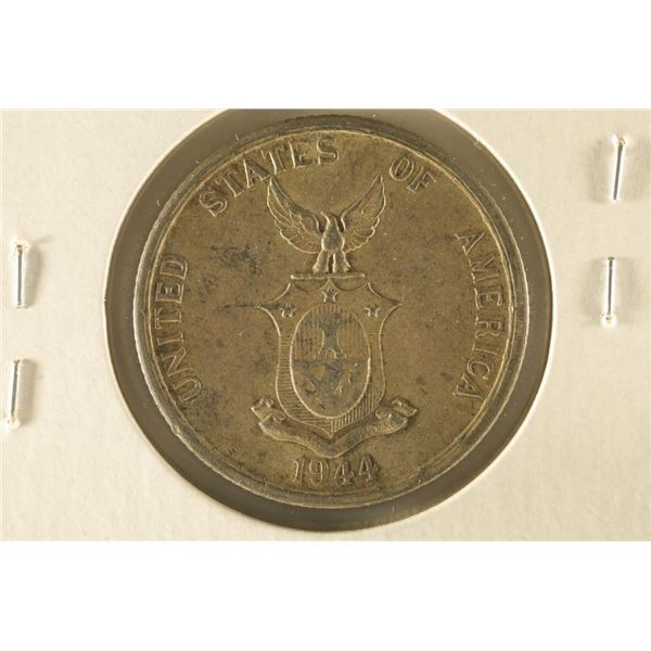 1944-S US/PHILIPPINES SILVER 50 CENTAVOS .2411