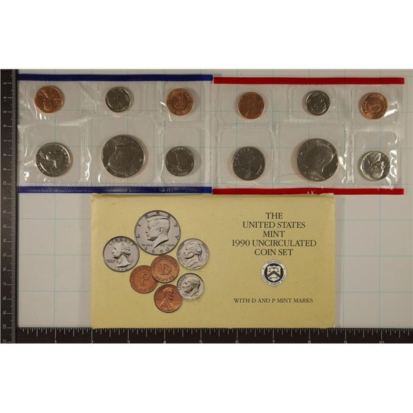 1990 US MINT SET (UNC) P/D (WITH ENVELOPE)