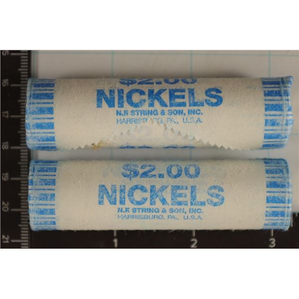 2 SOLID DATE ROLLS OF 2003-P BU JEFFERSON NICKELS