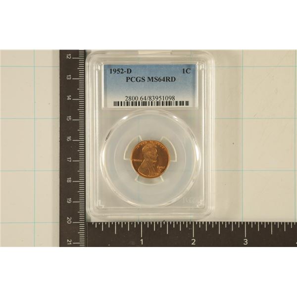 1952-D LINCOLN WHEAT CENTS PCGS MS64RD