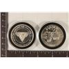 Image 1 : 2-1 TROY OZ .999 FINE SILVER PROOF ROUNDS: ALASKA