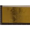Image 1 : GOLD FOIL 2002 CRISP UNC 100 EURO BILL