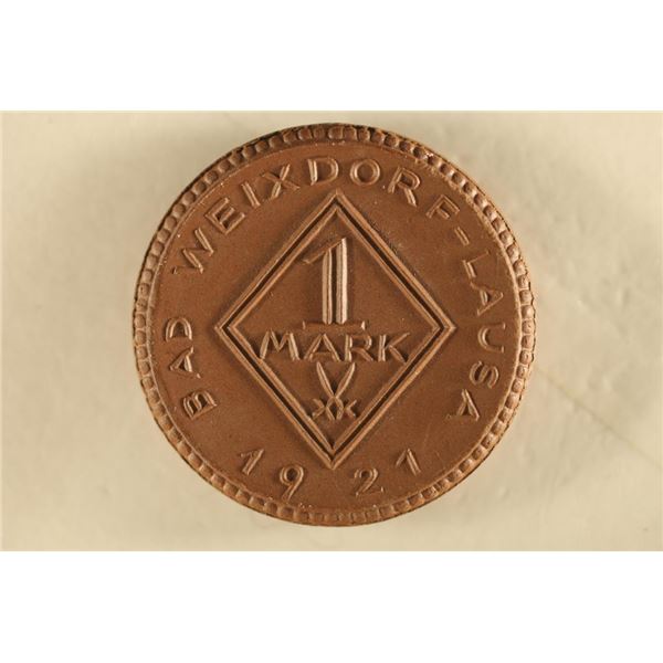 1921 GERMAN PORCELAIN WEIXDORK 1 MARK NOTGELD