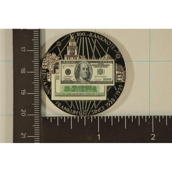 AMERICAN BANKNOTE 1 OZ. BENJAMIN FRANKLIN $100 PF