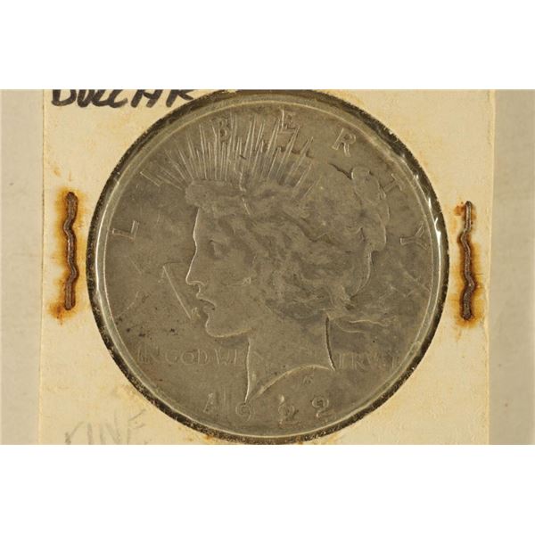 1922-D PEACE SILVER DOLLAR