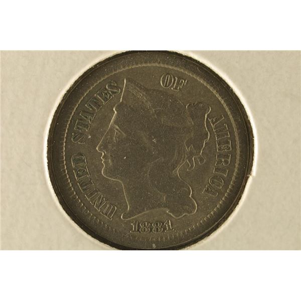1881 US THREE CENT "NICKEL"
