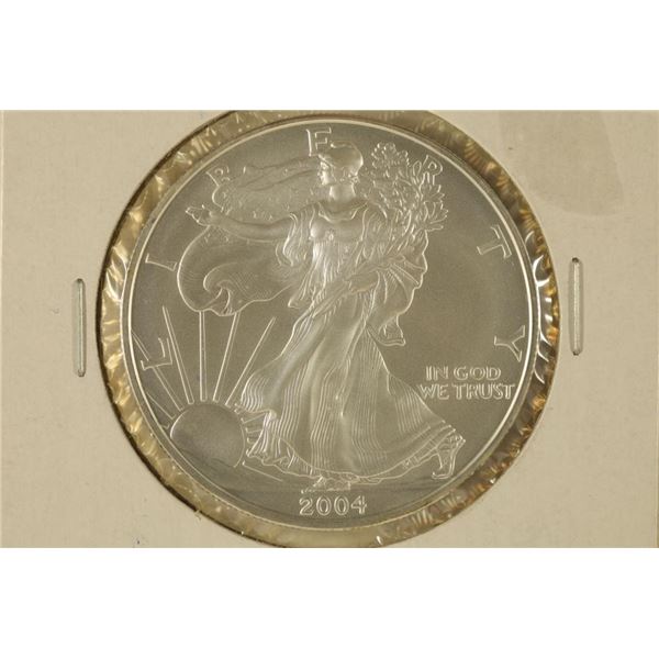 2004 AMERICAN SILVER EAGLE. BRILLIANT UNC