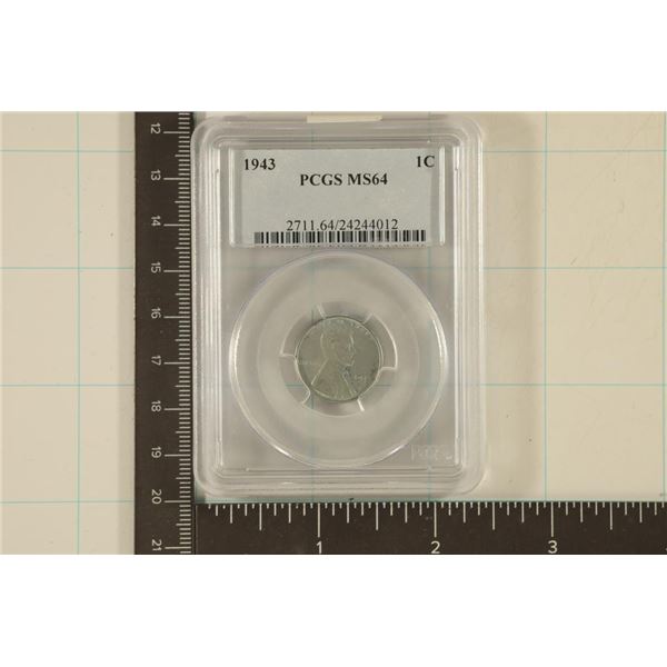 1943 LINCOLN STEEL WAR CENT PCGS MS64