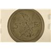Image 2 : 1929 LUXEMBOURG SILVER 5 FRANCS .1608 OZ. ASW