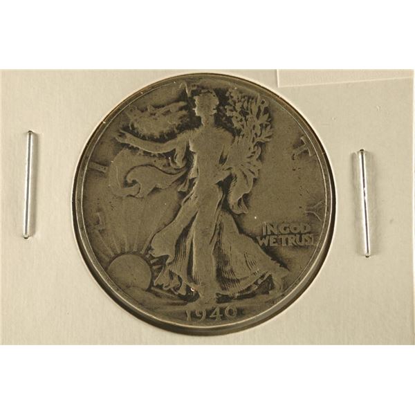 1940 SILVER WALKING LIBERTY HALF DOLLAR