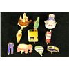 Image 1 : 10 ASSORTED COLORIZED METAL PINBACKS: DAIRY QUEEN,