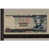 Image 1 : 1991 CUBA 20 PESOS BILL WRITING ON REVERSE
