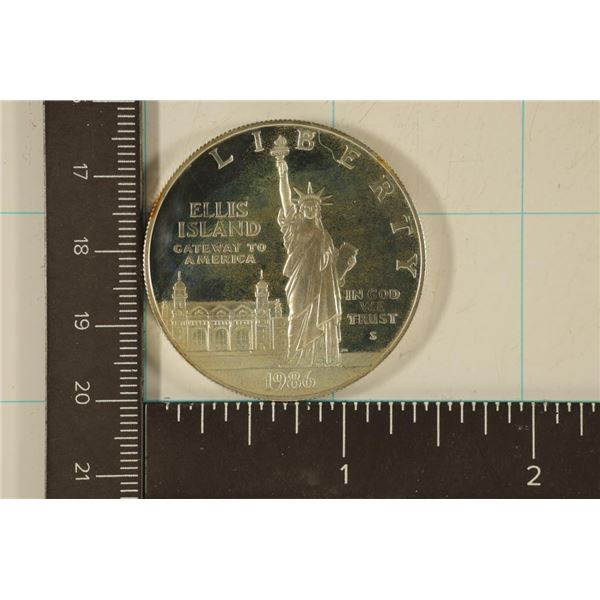 1986-S US PROOF SILVER DOLLAR "LIBERTY" IN HARD