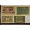 Image 1 : 4 GERMAN MARK BILLS: 2-1914 FIFTY MARK AND 2-1920