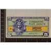 Image 1 : SERIES 521 US MILITARY 5 CENT PAYMENT CERT. CU