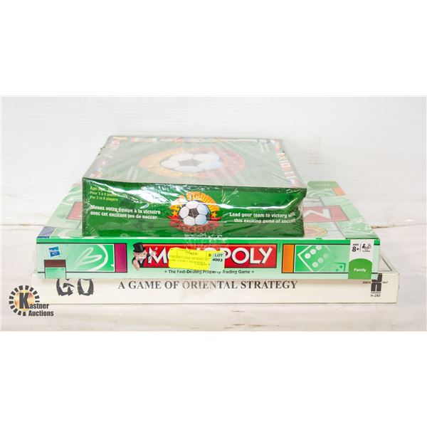 ***BOARD GAME BUNDLE: GO GAME; FAMILY MONOPOLY