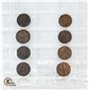 Image 2 : LOT OF 8 CANADIAN PENNIES 1837-1852