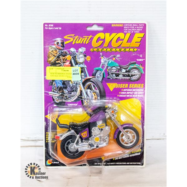 NEW IN ORIGINAL PACKAGING VINTAGE STUNT CYCLE