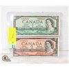 Image 1 : 1954 $1 & $1 BILLS CANADA MODIFIED PORTRAIT