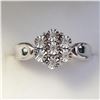 BZ1731-239 SILVER 7 DIAMOND RING