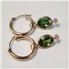 Image 1 : BZ1731-214 14K GREEN TOURMALINE/DIAMOND EARRINGS