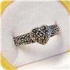 BZ1731-210 SILVER MARCASITE RING SIZE 8