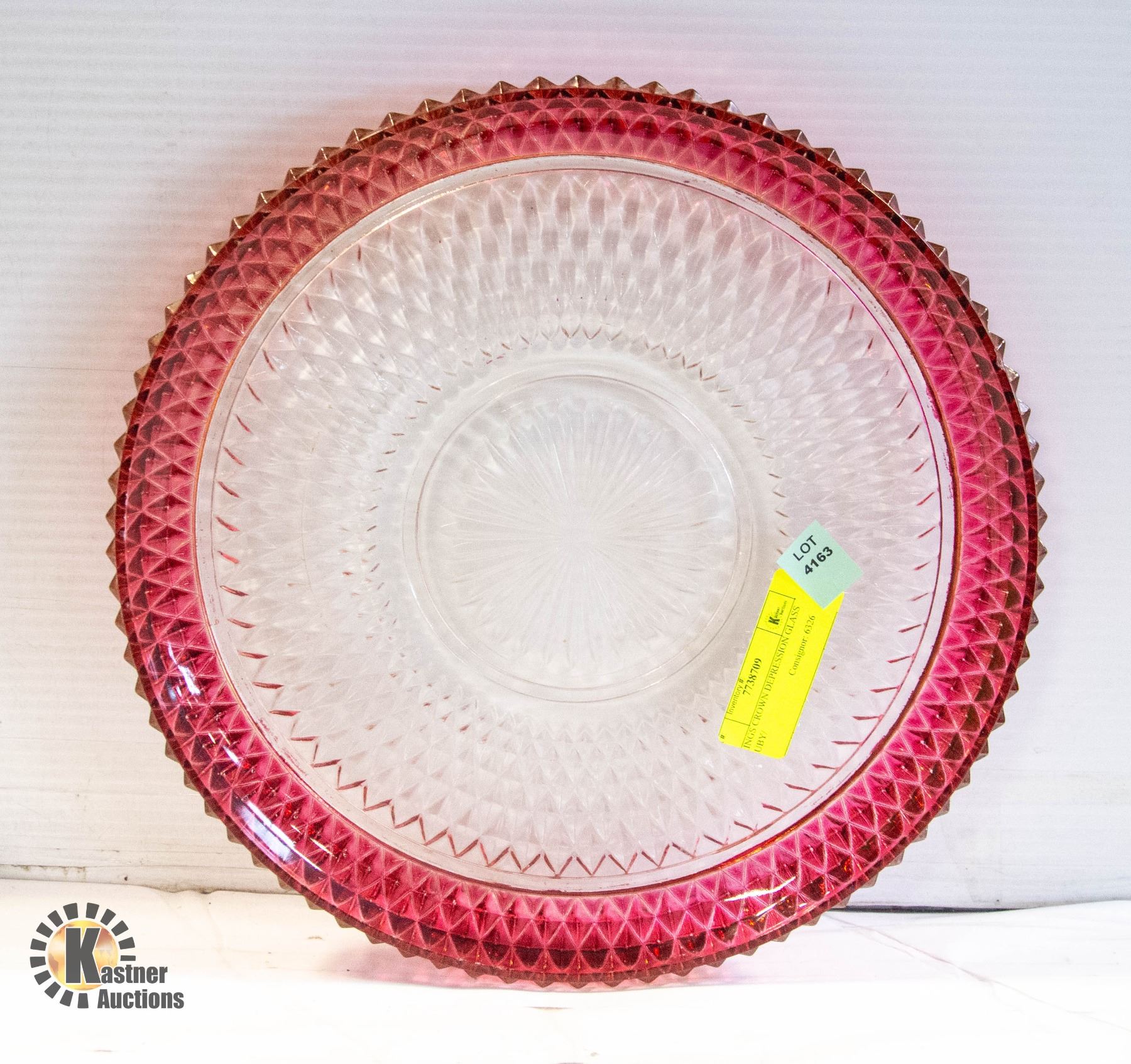 KINGS CROWN DEPRESSION GLASS RUBY/