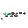 Image 1 : #89-RED RUBY & EMERALD GEMSTONES 95.80 CT