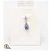 Image 1 : #41-UNHEATED TAZANITE & CZ PENDANT