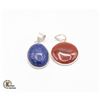 Image 1 : #81-NATURAL LAPIZ LAZULI & CAMELIAN PENDANT