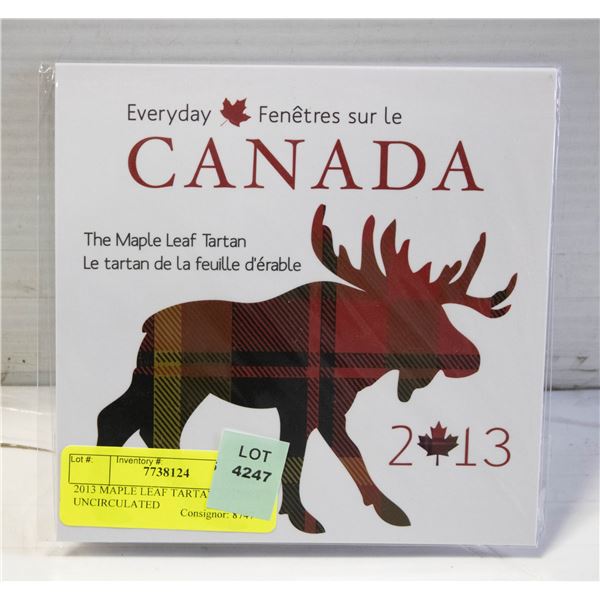 2013 MAPLE LEAF TARTAN 50 CENT UNCIRCULATED