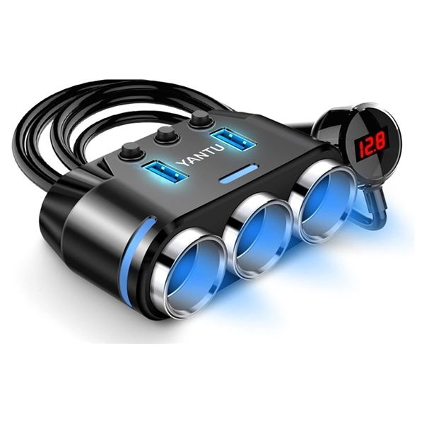 NEW CIGARETTE LIGHTER 3 SOCKET CAR CHARGER