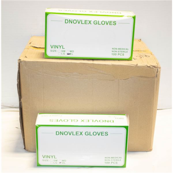 CASE OF 1000 NON-STRILE VINYL GLOVES - EXTRA LARGE