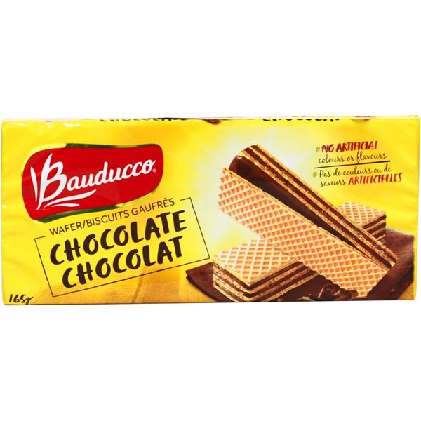 NEW 4 X 165G PACKS OF BAUDUCCO HAZELNUT WAFER