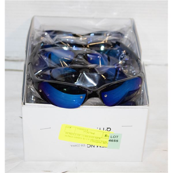 BUNDLE OF 12 BRAND NEW SUNGLASSES W/UV PROTECTION