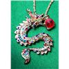 Image 1 : 5) DRAGON PENDANT FEATURING MULTI COLORED CRYSTALS