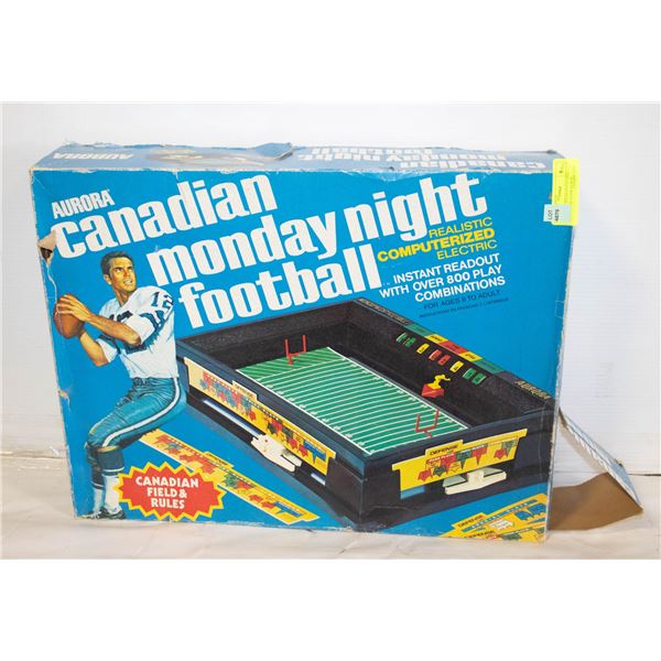 VINTAGE CANADIAN FOOTBALL ELECTRONIC GAME IN BOX