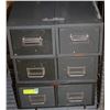 Image 1 : THREE (14"X6"X15") METAL DRAWER CABINETS