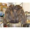 Image 1 : AUTHENTIC RABBIT FUR W/HOOD FUR COAT S-ESTATE
