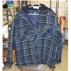 Image 1 : SIZE LARGE FLANNEL HOODED MENS COAT LINED-ESTATE