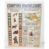 Image 1 : CAMPING KNOWLEDGE VINTAGE METAL TIN SIGNS