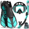 Image 1 : BRAND NEW LARGE ADULT SNORKEL DIVE SET, AQUA WITH