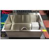 NEW STAINLESS STEEL 24 X 18 X 9" TOP MOUNT SINK