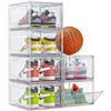 6 NEW CUBE STORAGE CUPBOARDS - CLEAR SHOE STORAGE